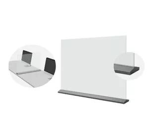 Tempered Glass Table Divider 750mm x 500mm (29.50" x 19.75")
