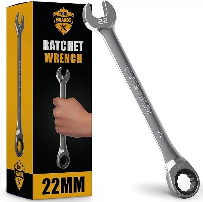 TOOLGUARDS 22mm Wrench - Ratcheting Wrench - Slim Profile - Ratchet Wrench - 100% Lifetime Satisfaction Guarantee