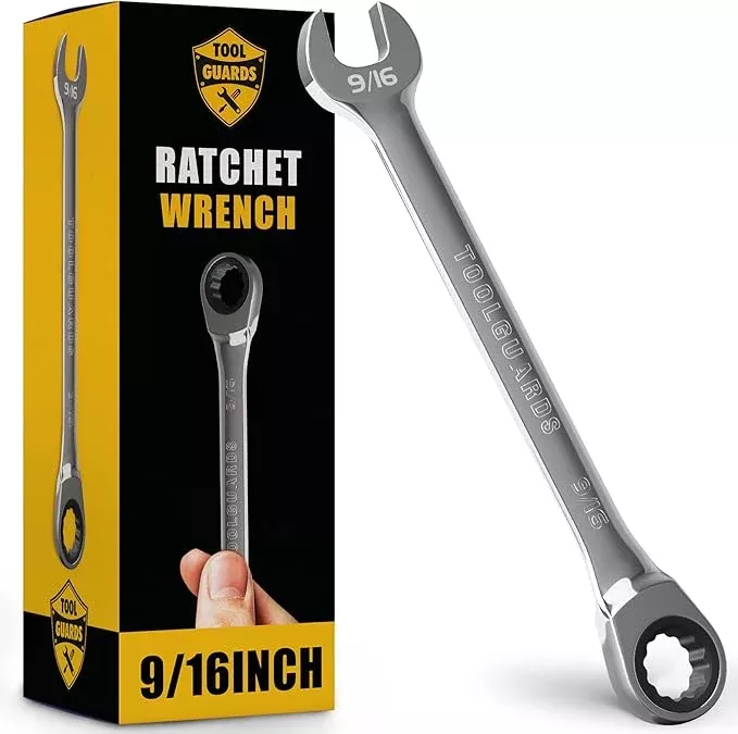 TOOLGUARDS 9/16" Wrench - Ratcheting Wrench - Slim Profile - Ratchet Wrench