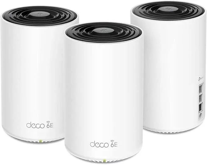 TP-Link Deco XE75 Pro AXE5400 Tri-Band WiFi 6E Mesh System - 2.5G WAN/LAN Port, Covers up to 5500 Sq.Ft, Replaces WiFi Router and Extender, AI-Driven Mesh, New 6GHz Band, 2-Pack
