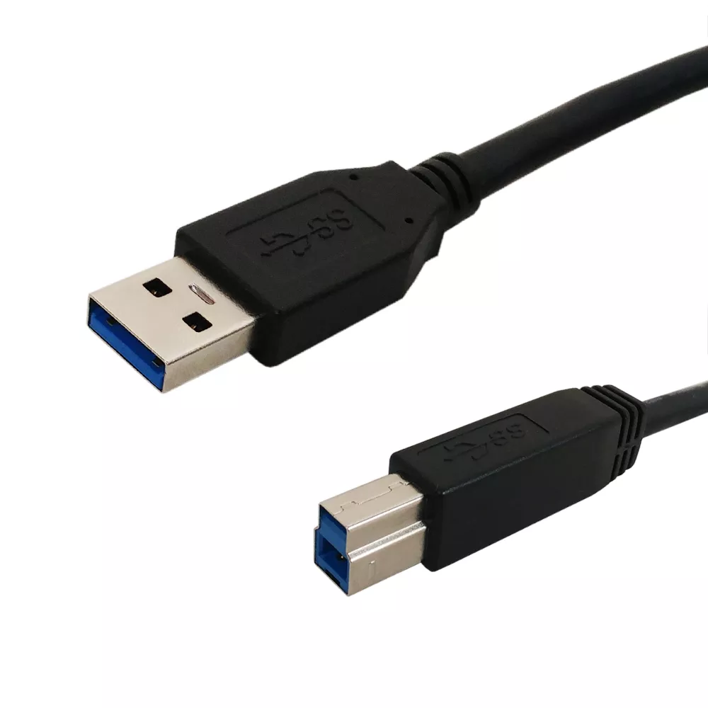 USB 3.0 A Male to B Male Super Speed Cable - 3 ft - Black