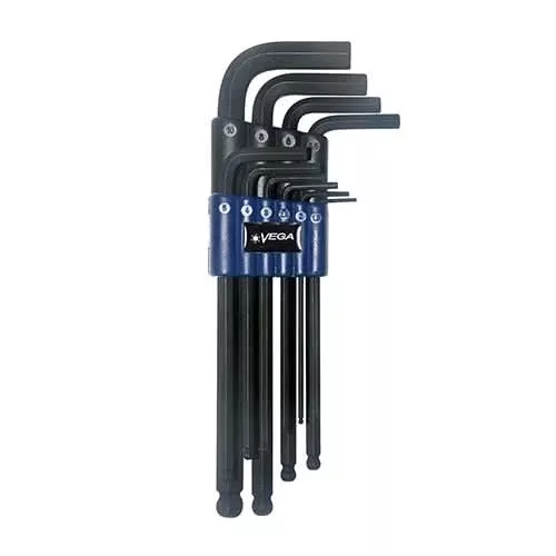 Vega HBL10AM 10-Piece Hex Ball + Hex L-Key Metric Set