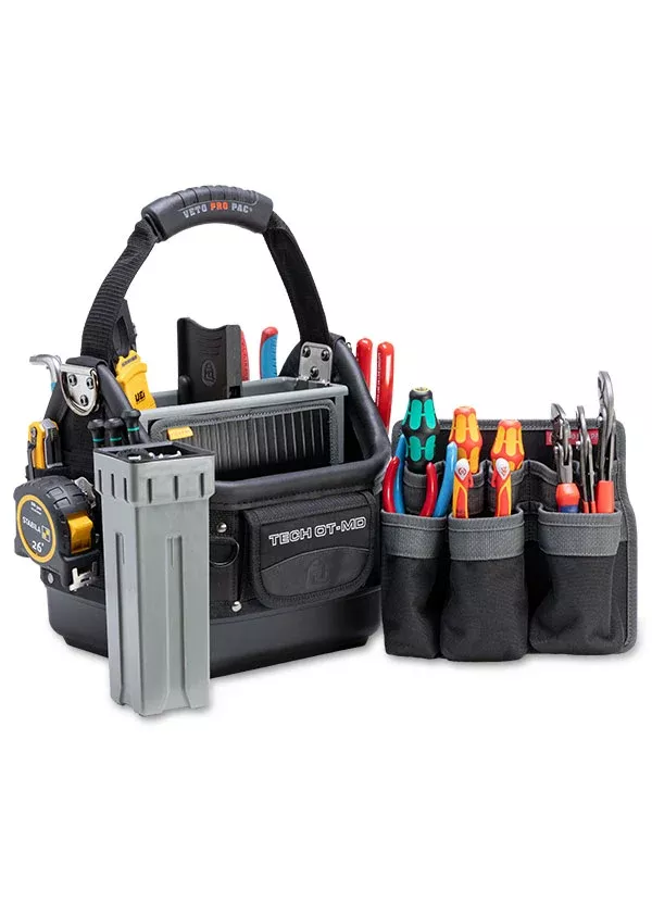 Veto Pro Pac VPP10743 Tech OT-MD Blackout Deep Base Open Top Tech Tool Bag