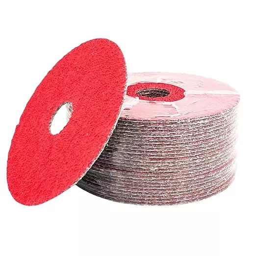 VSM 50-Pack - 4-1/2 inch 100 Grit (Fine) - Ceramic Resin Fiber Discs with Top-Size, Tear Resistant Fiber Backing, Durable, Hand-Held Machine Compatible Sanding Discs