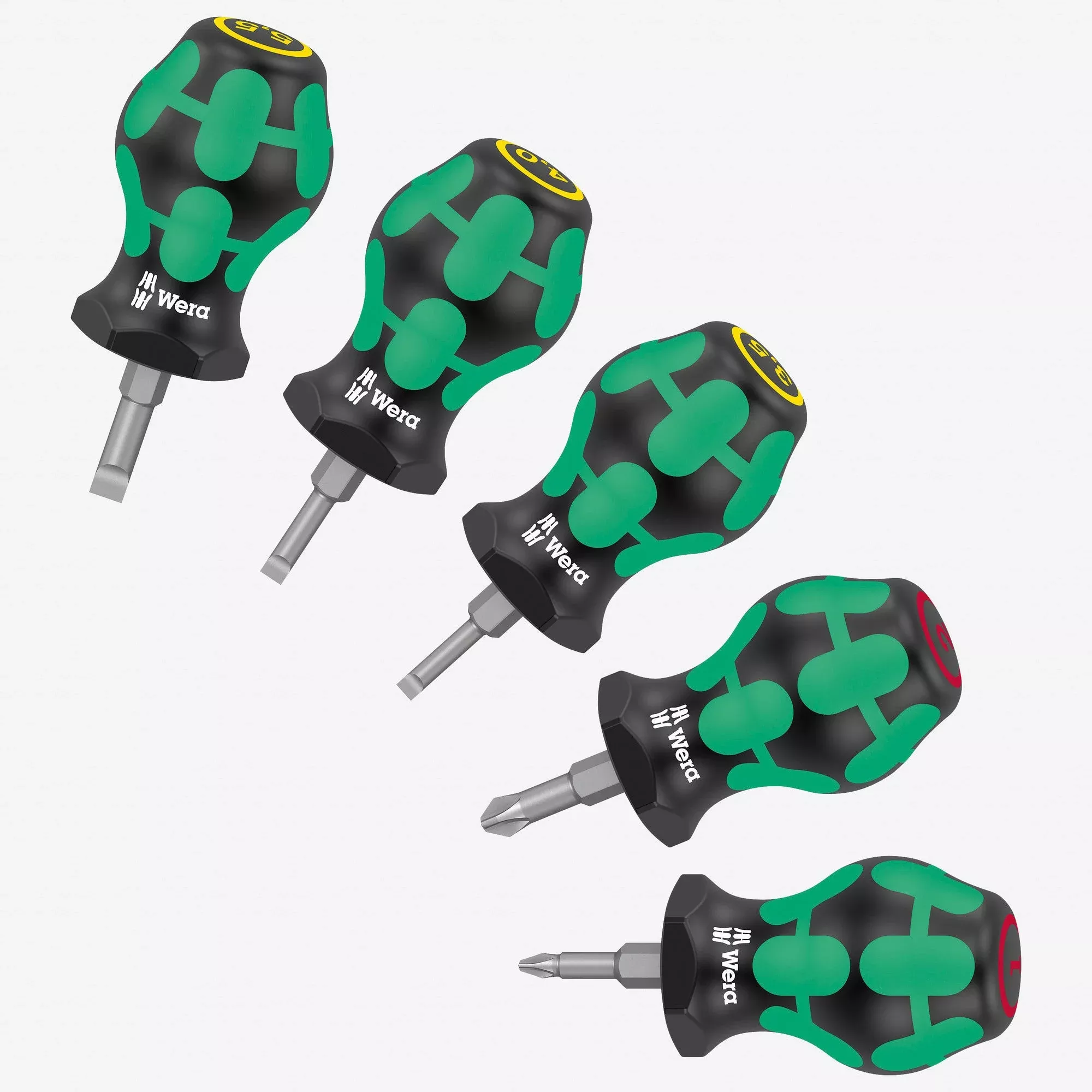 Wera 008871 Pozidriv and Slotted Stubby Set 2, 5 Pieces