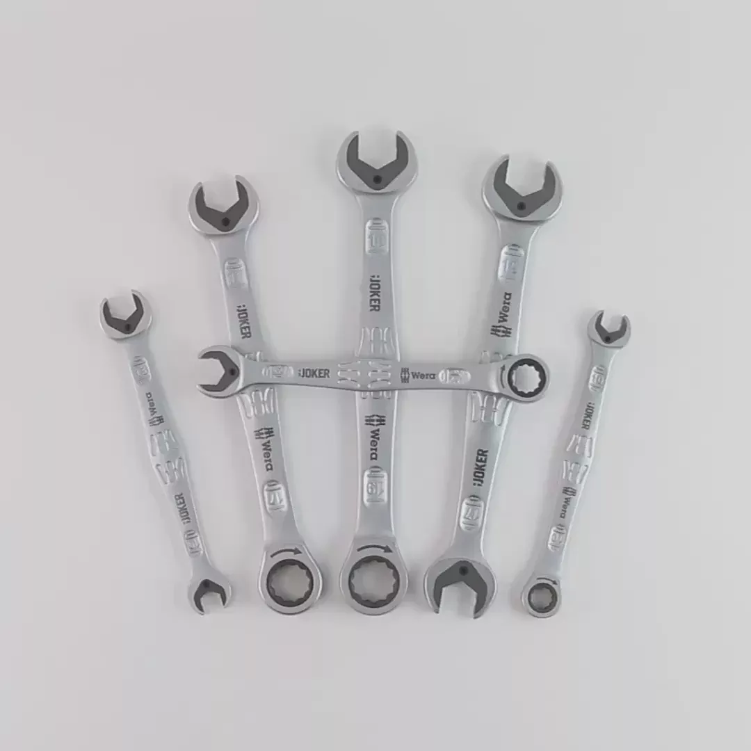 Wera 020022 Joker Ratcheting Combination / Double Open-Ended Wrench Set - 6 Piece
