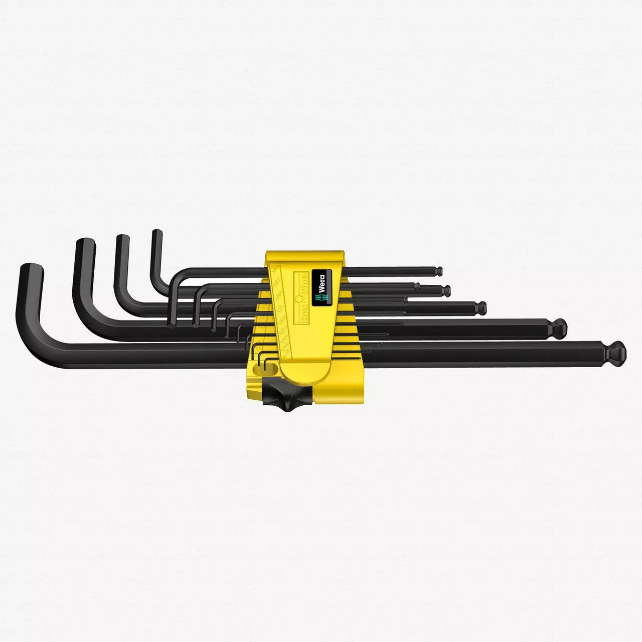 Wera 021721 Hex + Ball End Hex SAE L-key Clip Set (Retail Package), 13 Pieces