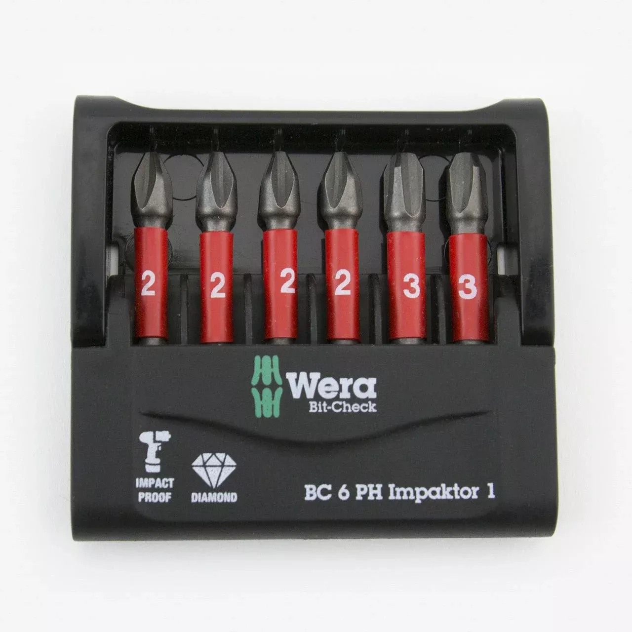 Wera 057691 Mini-Check Impaktor 1 Phillips Power Bit Set