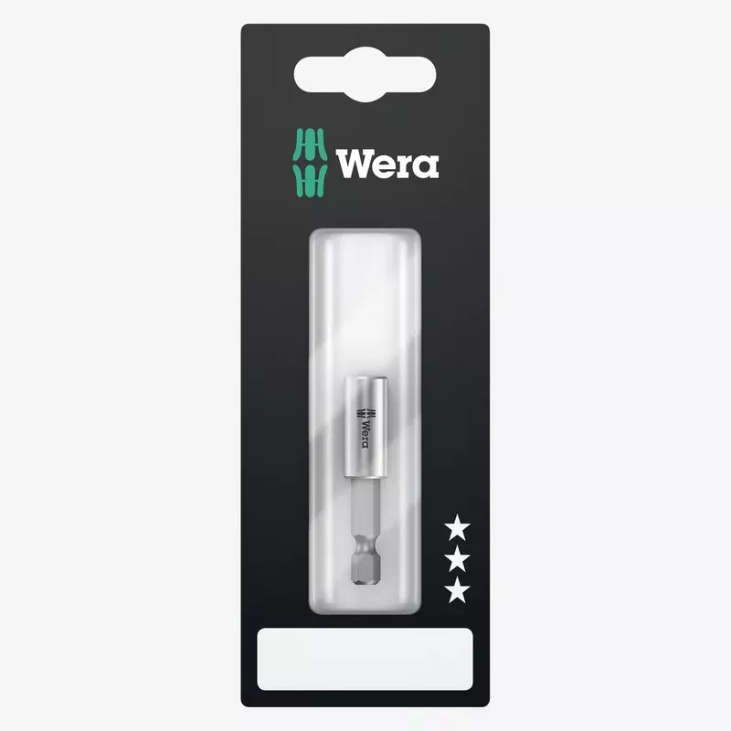 Wera 347100 Universal 1/4" Bit Holder with Stainless Steel Sleeve