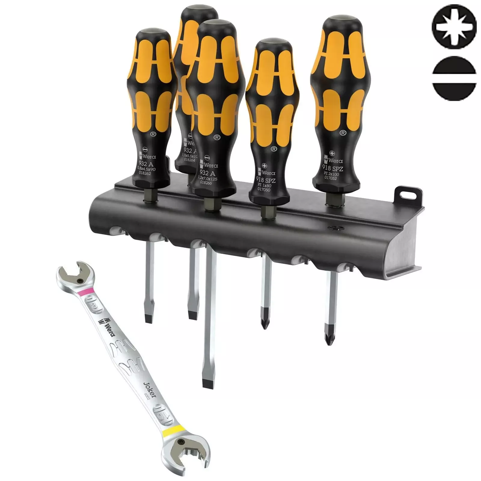 Wera Chiseldriver and Joker Double Open End Spanner Limited Edition Set 2, 6 Pieces