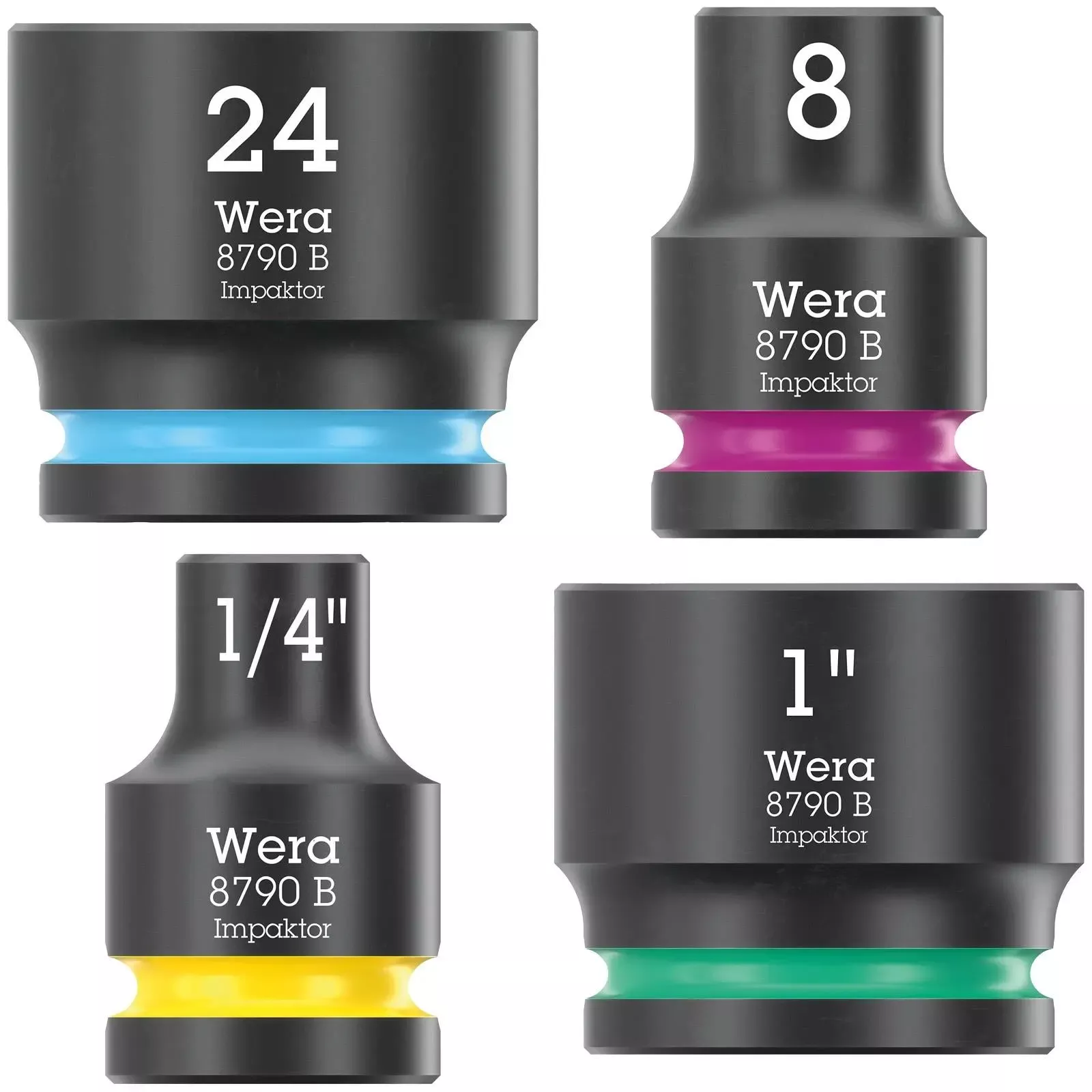 Wera Impact Socket 3/8" Drive 8790 B Impaktor Choose Size Metric 8-24mm or Imperial 1/4"-1