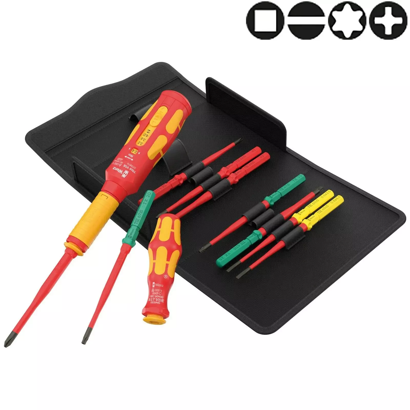 Wera Kraftform Kompakt VDE Safe Torque Speed Switch Cabinet Set Basic 2, 11 Pieces