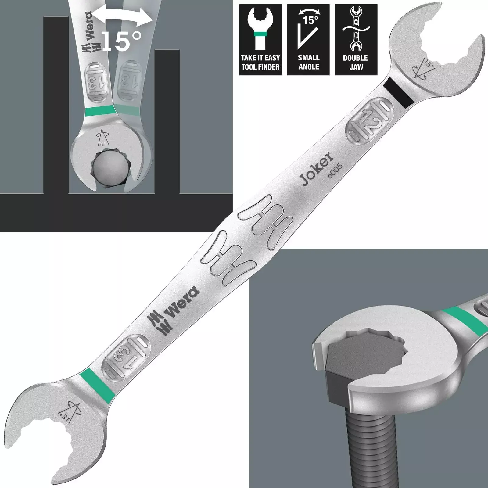 Wera Open Ended Spanner Wrench 6005 Joker Individual
