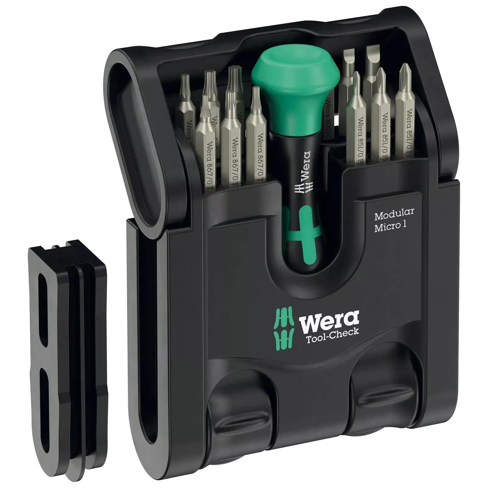 Wera Precision Screwdriver Bit Set with Handle Tool Check Modular Micro 1 21 Pieces