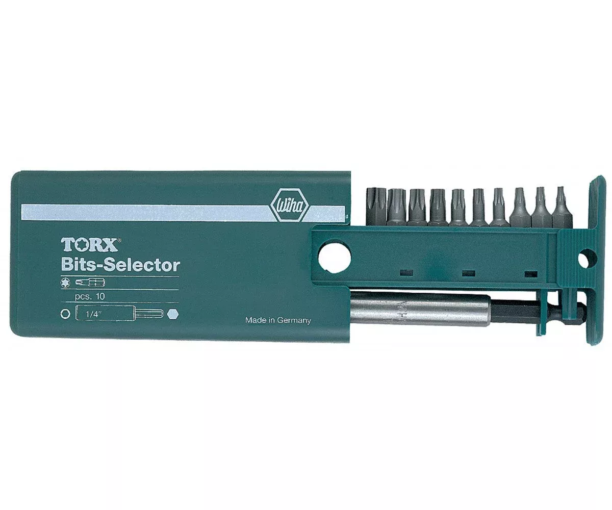 Wiha Tools 79247 11 Piece Security Torx Bit Selector and Magnetic Bit Holder Set – T7s – T40s