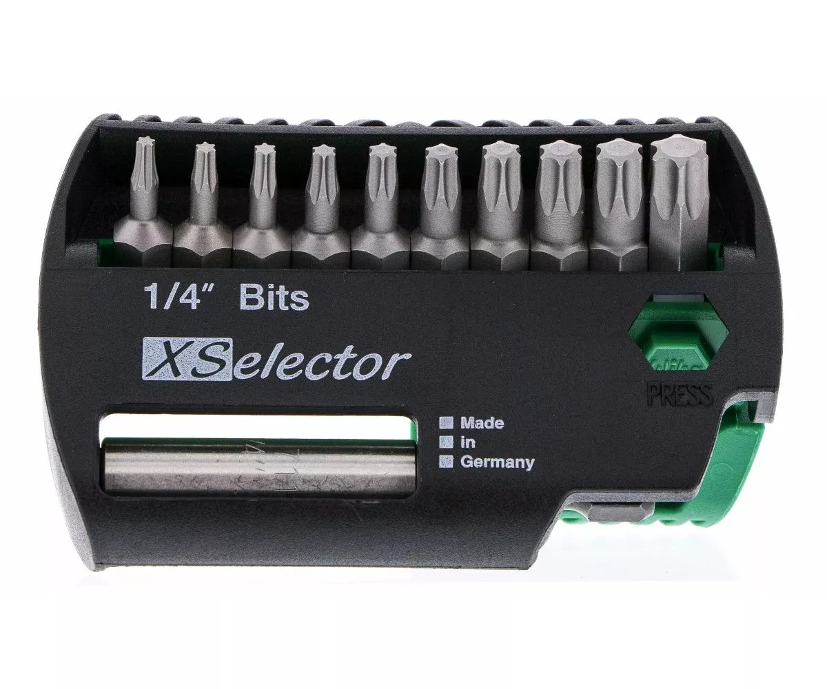 Wiha Tools 79445 11 Piece Torx Xselector and Magnetic Bit Holder Set – T7 – T40