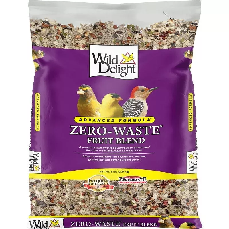 Wild Delight 360050 Blended Bird Food Zero-Waste Fruit Flavor 5 lb Bag