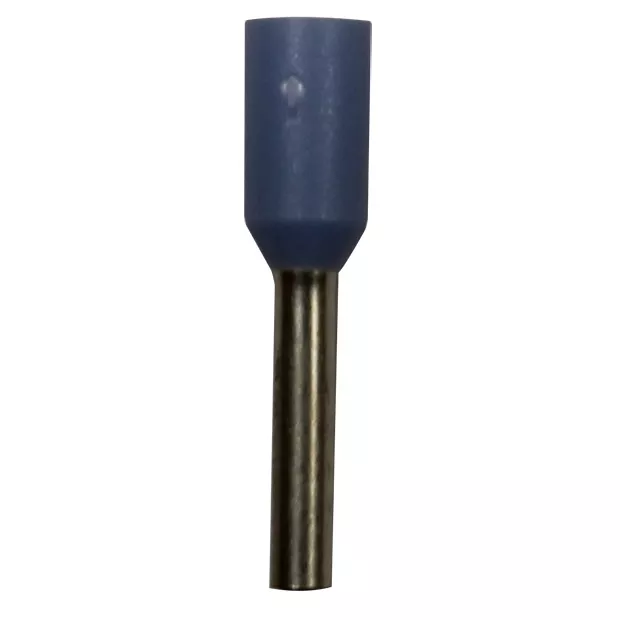 Wire Ferrule, Blue, AWG 20, 8mm Barrel, 100 pk