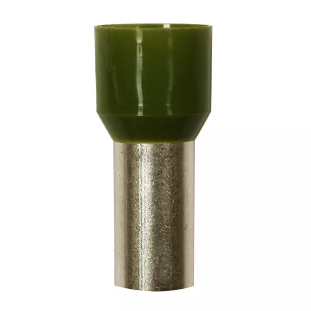 Wire Ferrule, Olive, AWG 1/0, 20 mm Barrel, 25 per bag