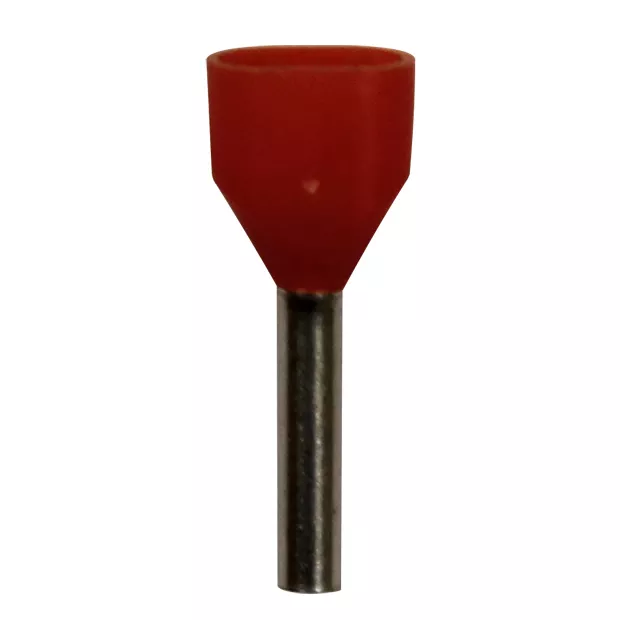 Wire Ferrule, Orange, Twin, AWG 20x2, 8mm Barrel, 500 per bag