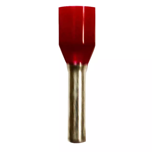 Wire Ferrule, Red, AWG 16, 8 mm Barrel, 500 per bag