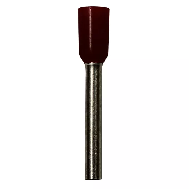 Wire Ferrule, Red, AWG 18, 12 mm Barrel, 500 per Bag