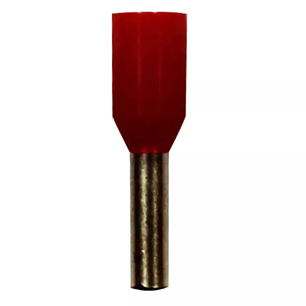 Wire Ferrule, Red, AWG 18, 6mm Barrel, 500 per bag