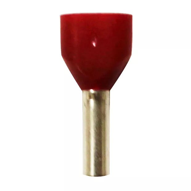 Wire Ferrule, Red, Dual, AWG 16,100 pk