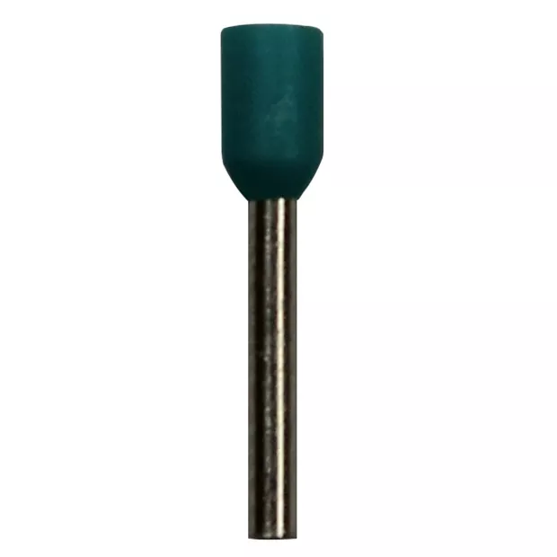 Wire Ferrule, Turquoise, AWG 22, 8 mm Barrel, 100 pk