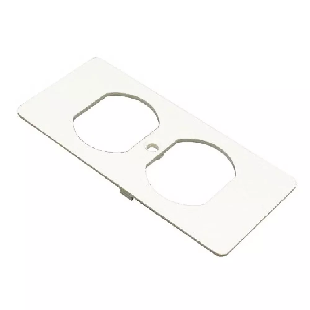 WIREMOLD 5507D-WH 5500 Series Duplex Receptacle Faceplate Fitting, White