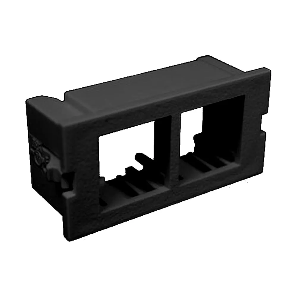 WIREMOLD CM2-U2NOR-BK 2Amp Dual Flushmount Nordx/Cdt Unloaded Module, Black