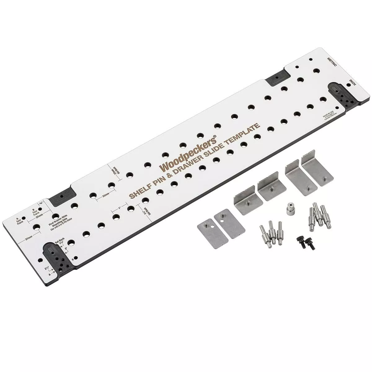 Woodpeckers SPT2 Shelf Pin And Drawer Slide Template