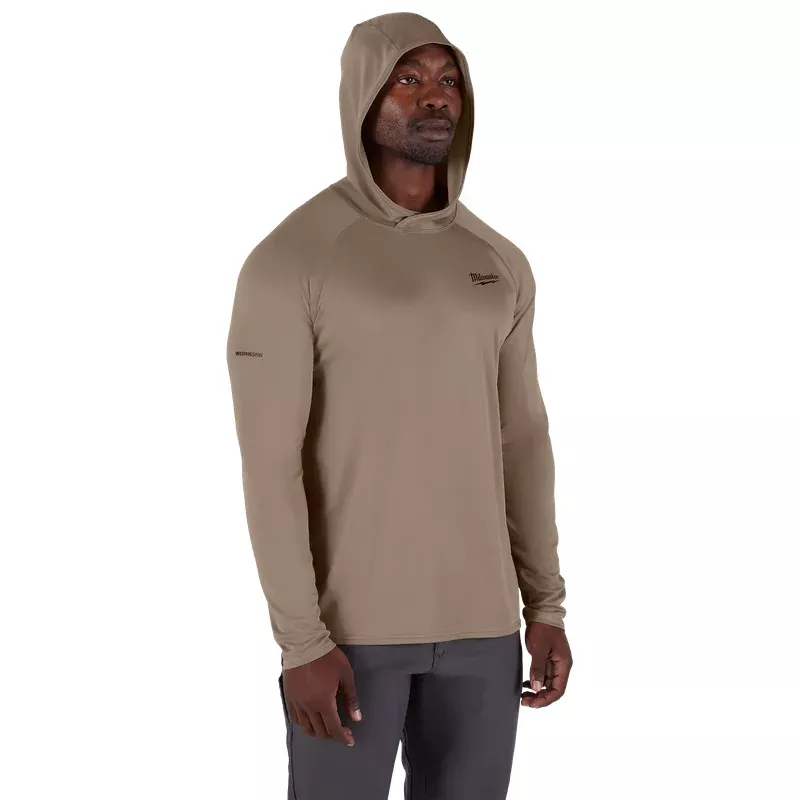 WORKSKIN Hooded Sun Shirt – M Sandstone