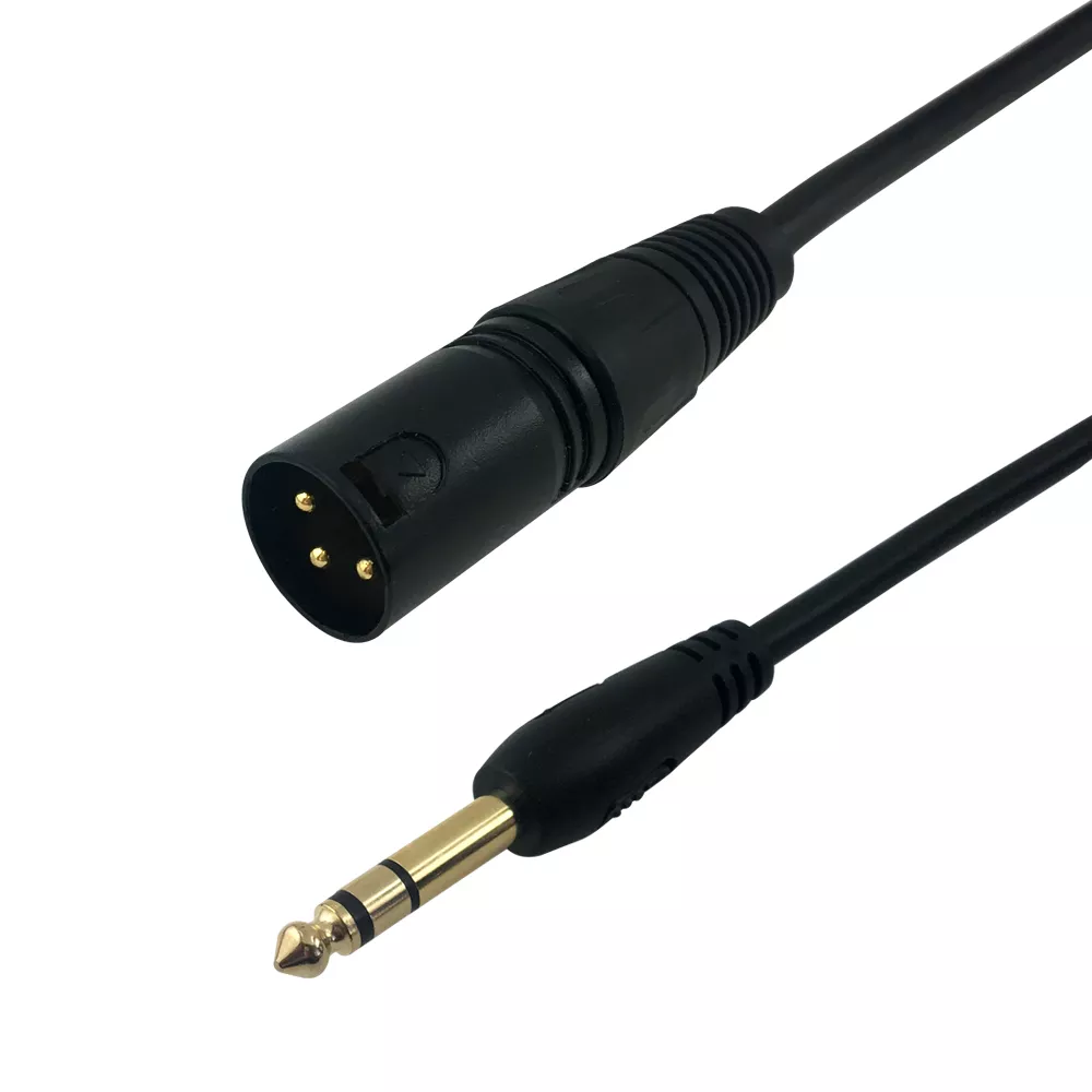 XLR 3-Pin Male to 1/4 Inch TRS Male Balanced Cable - 6 ft