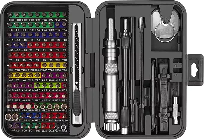 XOOL 132 in 1 Precision Screwdriver Set with Magnetic Driver Kit Professional Electronics Repair Tool Kit for Computer, PC, Mac-Book, Laptop, Tablet, iPhone, Xbox, Game Console