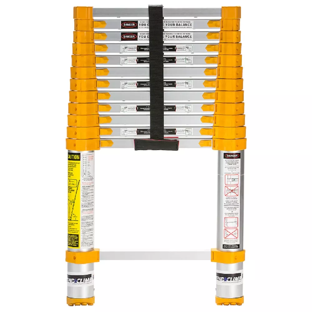 Xtend & Climb 770P+ 12.5 ft. Telescoping Aluminum Extension Ladder, ANSI Type I 250 lbs. Duty Rating